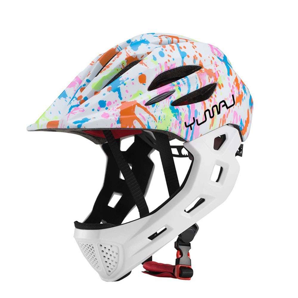 Mountain Biking Helmet Kids - LED Kids Off-road Full Face MTB