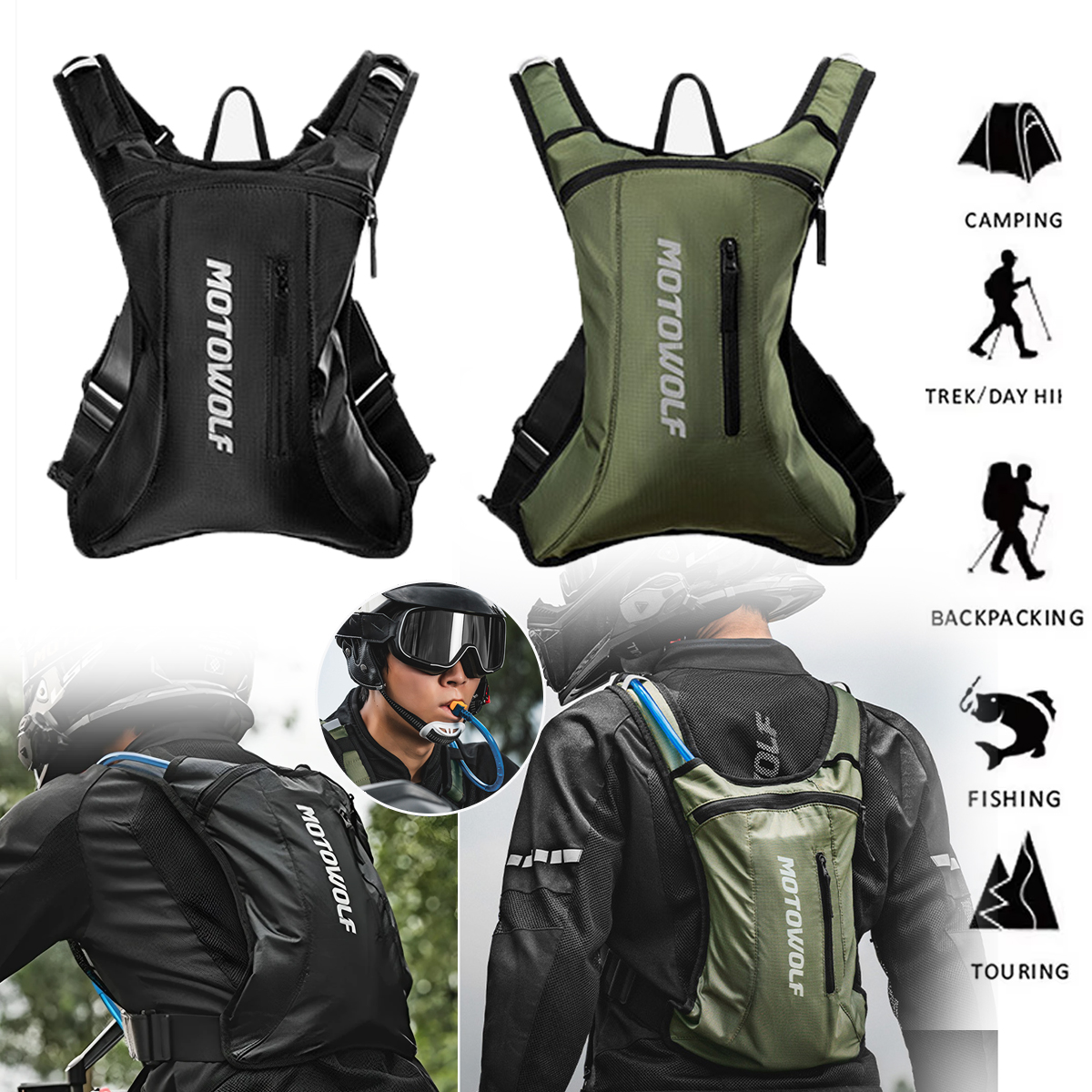 Motorcycle Cycling Hydration P - огляд і ціна Mountain Biking Rucksack