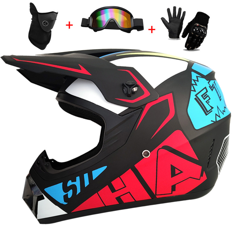 3Pcs Kids Off-Road Full Helmet - огляд і ціна Mountain Biking For Kids