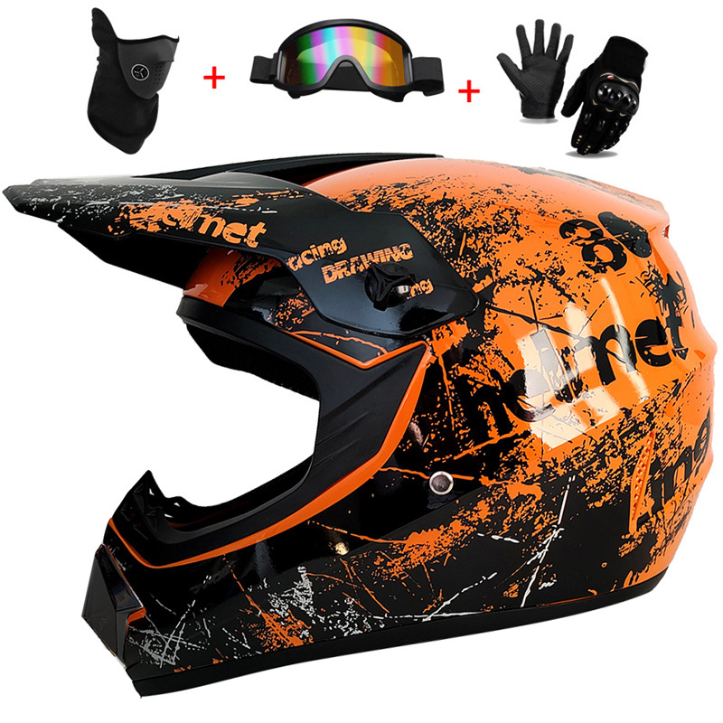 3Pcs Kids Off-Road Full Helmet - огляд і ціна Mountain Biking For Kids