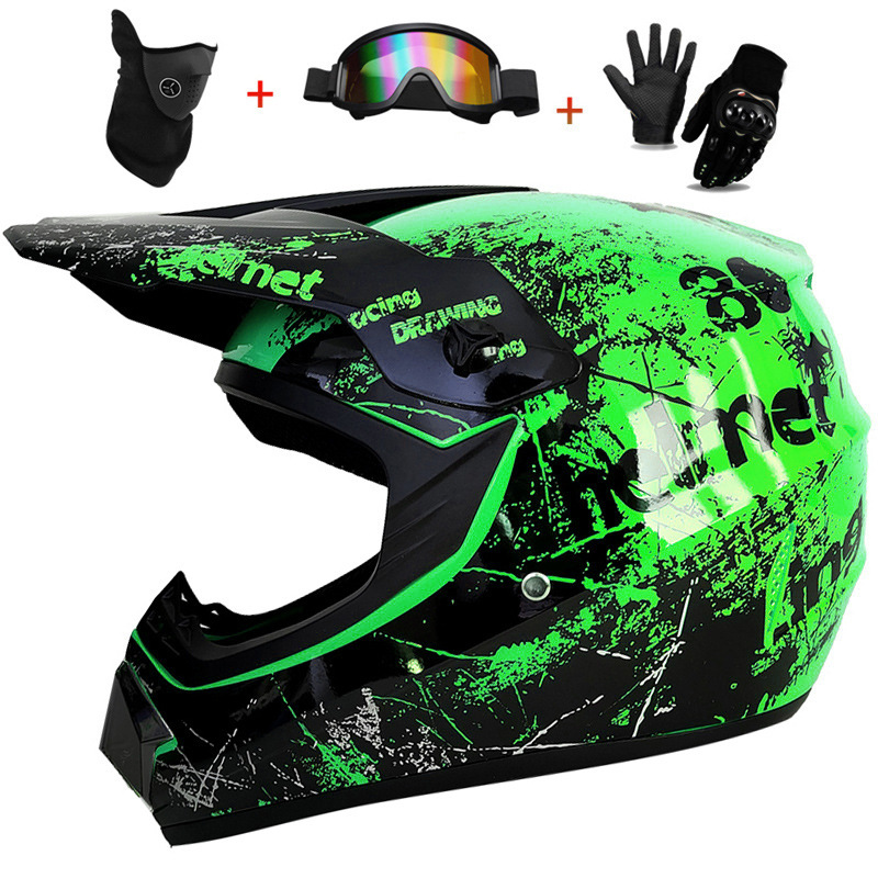 3Pcs Kids Off-Road Full Helmet - огляд і ціна Mountain Biking For Kids